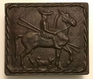 Max Le Verrier - Cavalier Macedonien - French Bronze Box Horse With Rider