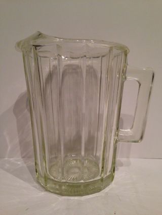 Vintage Heavy Beer / Pub 48 Ounce Pitcher Clear Glass