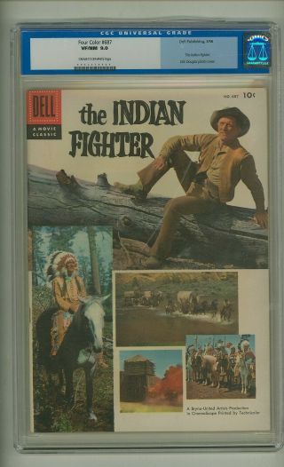 Four Color 687 (cgc 9.  0) C - O/w Pages; The Indian Fighter; 1956; Dell (c 25196)