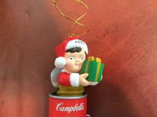 2002 CAMPBELL ' S SOUP Collector ' s Christmas Ornament Kid in a JACK IN THE BOX 2