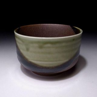 Hl2: Vintage Japanese Pottery Tea Bowl,  Mino Ware