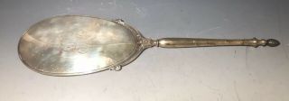 Vintage Large Sterling Silver Vanity Hand Mirror Sterling Silver 16.  5 "
