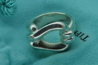 Vintage Sterling Silver Tiffany & Co.  Buckle Cocktail Ring Rare Size 7 Retired