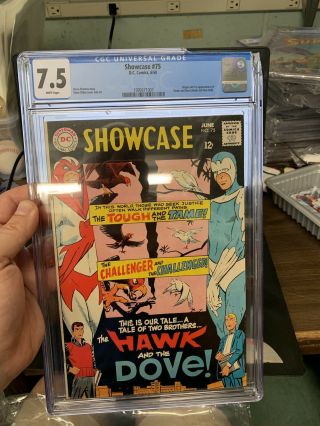 Showcase 75 Cgc 7.  5 1st Hawk And Dove