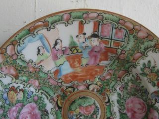Fine Old Chinese Famille Rose Porcelain Enameled Painted Court Scene Large Bowl 3