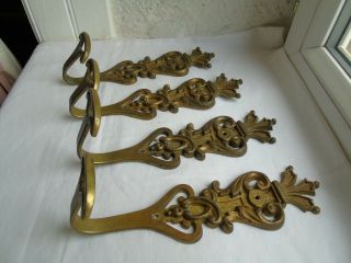 French Antique Vintage Of Bronze Curtain Tiebacks Hooks Decoration Projects