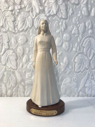 Vintage Lds Porcelain Bisque Woman Statue Figurine Hansen Classics Dennis Smith