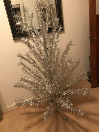 Vintage 6 Ft.  46 Branch Aluminum Christmas Tree - Looks Like Evergleam