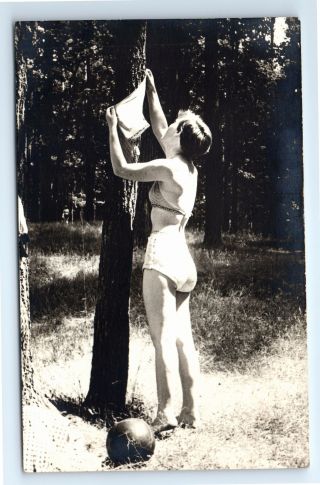Vintage Photograph.  Leggy Sexy Woman Underwear R12
