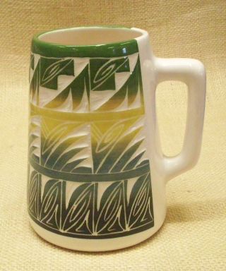 Ute Mountain Native American Pottery Tee Pee Mug Coffee Cup Navajo Style Design