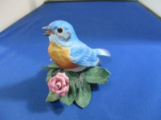 Lenox Eastern Bluebird Figurine Fine China Porcelain Garden Bird Collectible