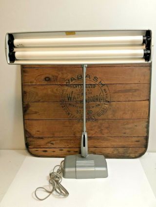 Vintage Dazor Industrial Drafting Light Lamp Rotating Floating 18 