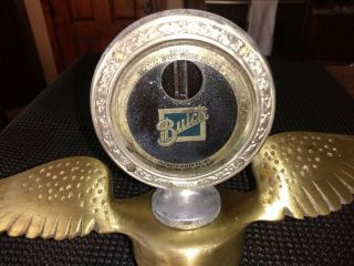 Antique Vintage " Buick " Boyce Moto Meter With Brass Wings