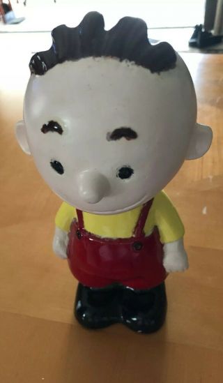 Vintage Peanuts Linus 8 1/2” Ceramic Figurine Hand Painted 1960s