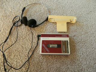 Vtg Sony Walkman Wm - F10 Stereo Cassette Player Fm Radio Parts/repair Belt