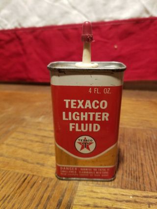 Vintage Texaco Lighter Fluid 4oz Can