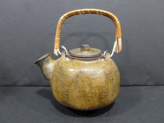 Antique Mexico Ceramics Unique (heptagon) Glazed Matt (19 Th) Teapot Hq Mkd 6685