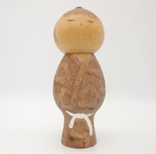 7.  8inch Japanese Vintage Wooden Sosaku Kokeshi Doll By " Masao Wsigned ” Signed