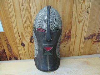 Large Wood Hand Carved African Tribal Mask