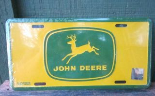John Deere Collectible Vanity License Plate 12x6 " Yellow Green Deere Logo