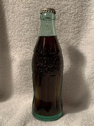 Full 6oz Coca - Cola Pat - D Hobbleskirt Embossed Soda Bottle Statesville,  N.  C.