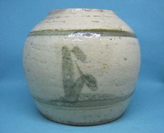 Antique Chinese Qing Dynasty Stoneware Ginger/ Tea Jar Asian Pottery