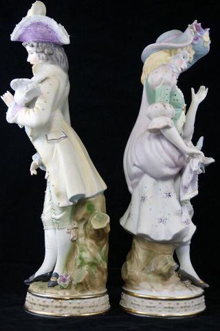 Gorgeous Bisque couple with birds European early to pre 1900 2