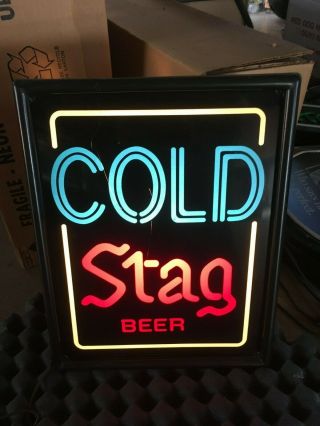 Vintage Stag Beer Lighted Sign Bar Pub Man Cave