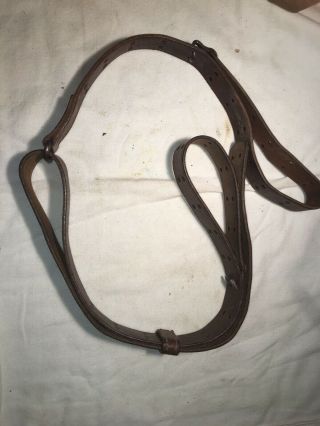 Ww2 Us M1907 Leather Sling For M1 Garand Springfield Dated 1943
