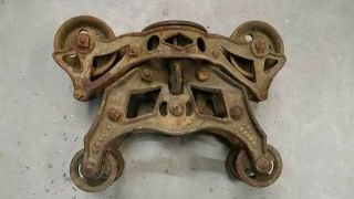 Antique Vintage Provan Barn Hay Trolley Carrier Pulley - Uncleaned