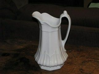 White Ironstone Pitcher Sydenham Shape By T & R Boote 1854