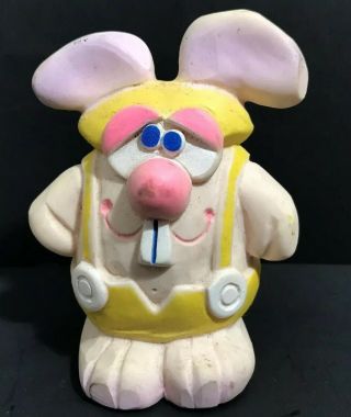 Vtg Dudley Easter Egg Bunny Rabbit Squeaky Advertising Premium Toy ‘79 Hart Labs