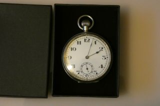 Vintage London Hallmark Silver George Stockwell Pocket Watch Date 1930
