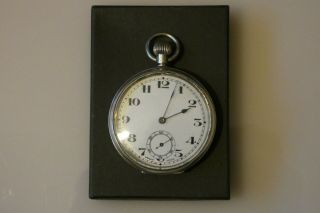Vintage London Hallmark Silver George Stockwell Pocket Watch Date 1930 2