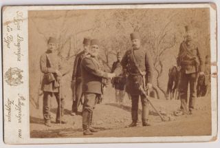 Greco - Turkish War 1897.  Authentic Photograph Ottoman Officers In Occupied Volos