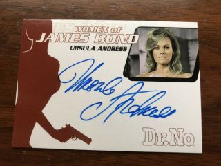 Ursula Andress Autograph Card Wa19 - Women Of James Bond Series