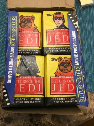 4 - 1983 TOPPS ROTJ WAX BOXES 144 Packs For SIMON ONLY 36 PACKS EACH 2