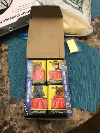 4 - 1983 TOPPS ROTJ WAX BOXES 144 Packs For SIMON ONLY 36 PACKS EACH 3