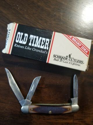 Mib Vintage Usa Schrade Old Timer 1080t Junior Pocket Knife