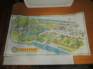 Vintage 49 Year Old 1970 Cedar Point Park Map