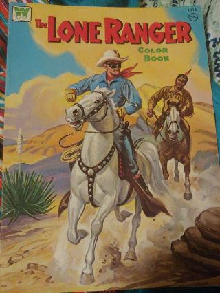 1951 The Lone Ranger,  Vintage Whitman Coloring Book,