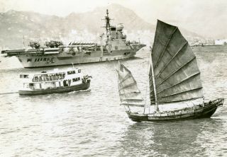 Press Photo - Hong Kong - Royal Navy - Hms Victorious - R38 - 1961