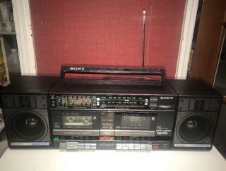 Vintage Sony Cfs - W600 Fm/am Stereo Cassette - Recorder Boombox