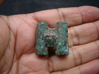 Chinese Han Dynasty (206bc - 220ad) Bronze Decorated Connector V4203