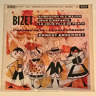 Uk Decca Sxl 2275 Ed1 Lp Ansermet Osr Bizet Symphony Jeux D Enfants Ex