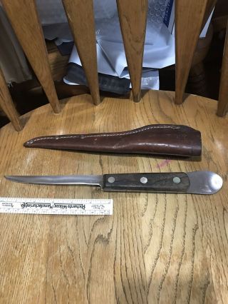 Vintage 1971 W.  R.  Case & Sons 124 - 6 " Ss Filet Knife With Sheath