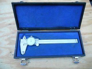 Vintage Mauser Scherr - Tumico 6 " Dial Caliper Stainless W/case Made In Germany