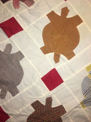 VTG Unfinished Quilt Top Turtle Patchwork Design Top Only 62” X 72” Other 3