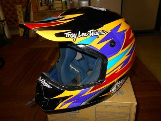 Vintage Shoei Motocross Helmet Troy Lee Vf - X2 Damon Bradshaw