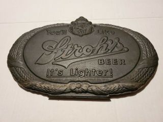 Rare Vintage 1950s Strohs Beer Advertising Sign Bar Store Wall Display